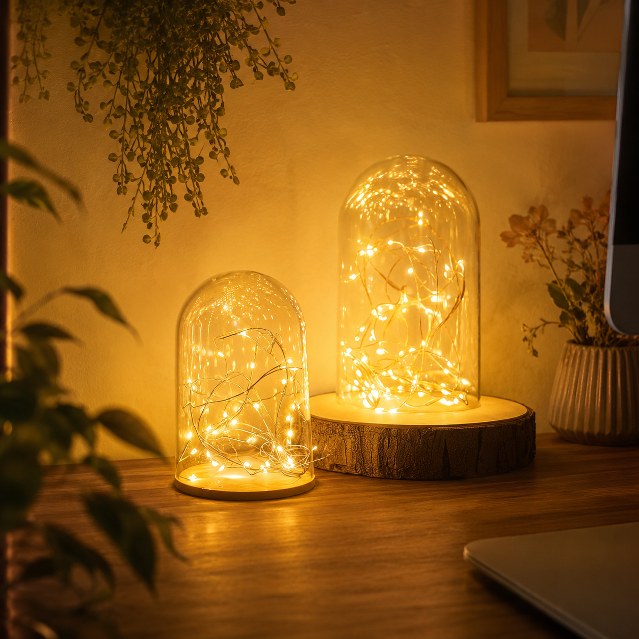 24 pack of battery-operated warm-white fairy lights for cozy ambient lighting