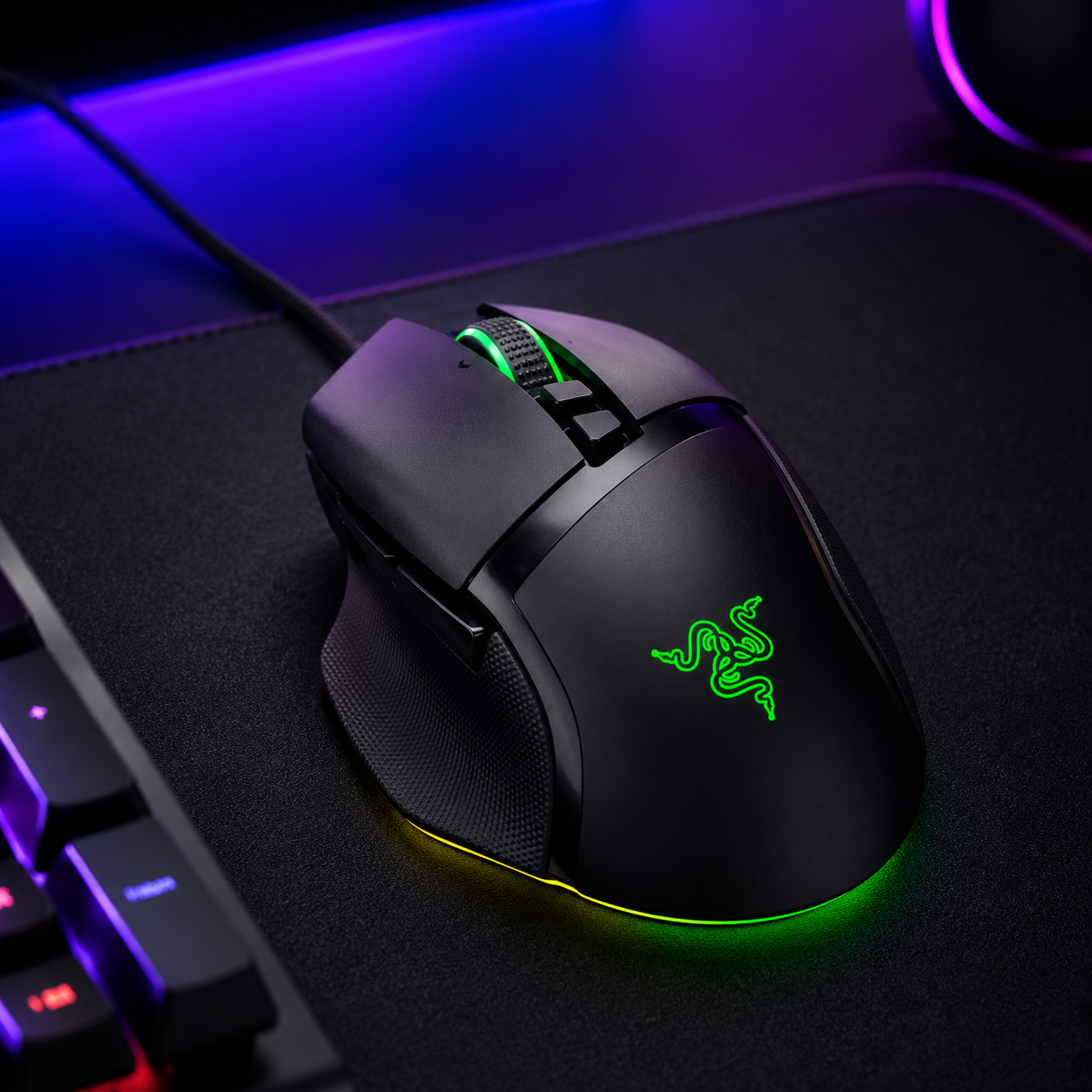 Razer Basilisk V3 customizable ergonomic gaming mouse with Chroma RGB