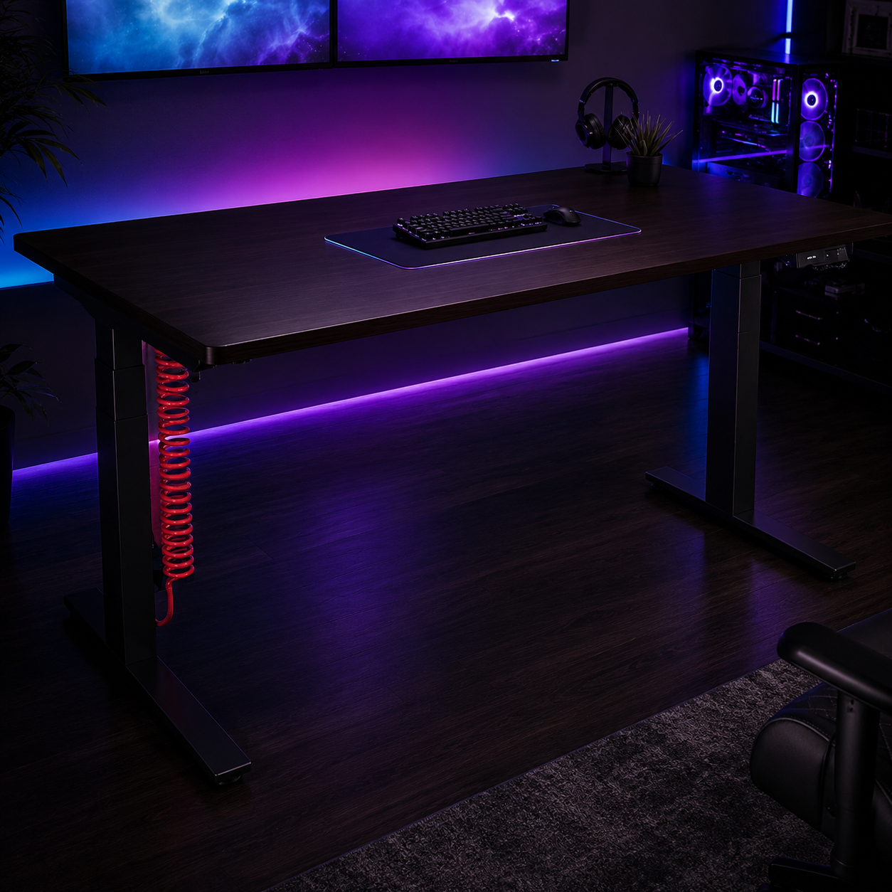 Herman Miller Coyl gaming desk, a large premium battlestation surface